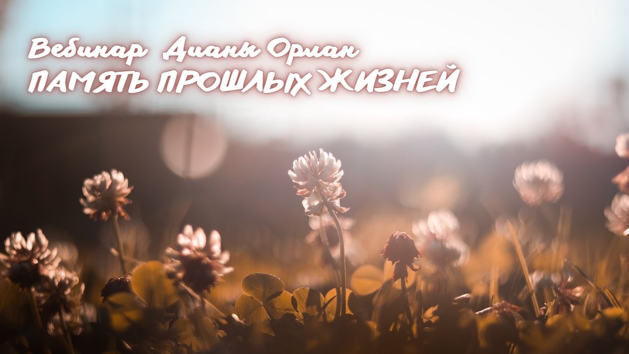 Вебинар Дианы Орлан "Память прошлых жизней"
