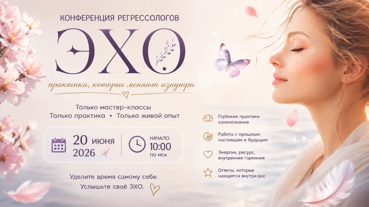 ЭХО Конференция регрессологов уже скоро! Не пропустите целый день практик!